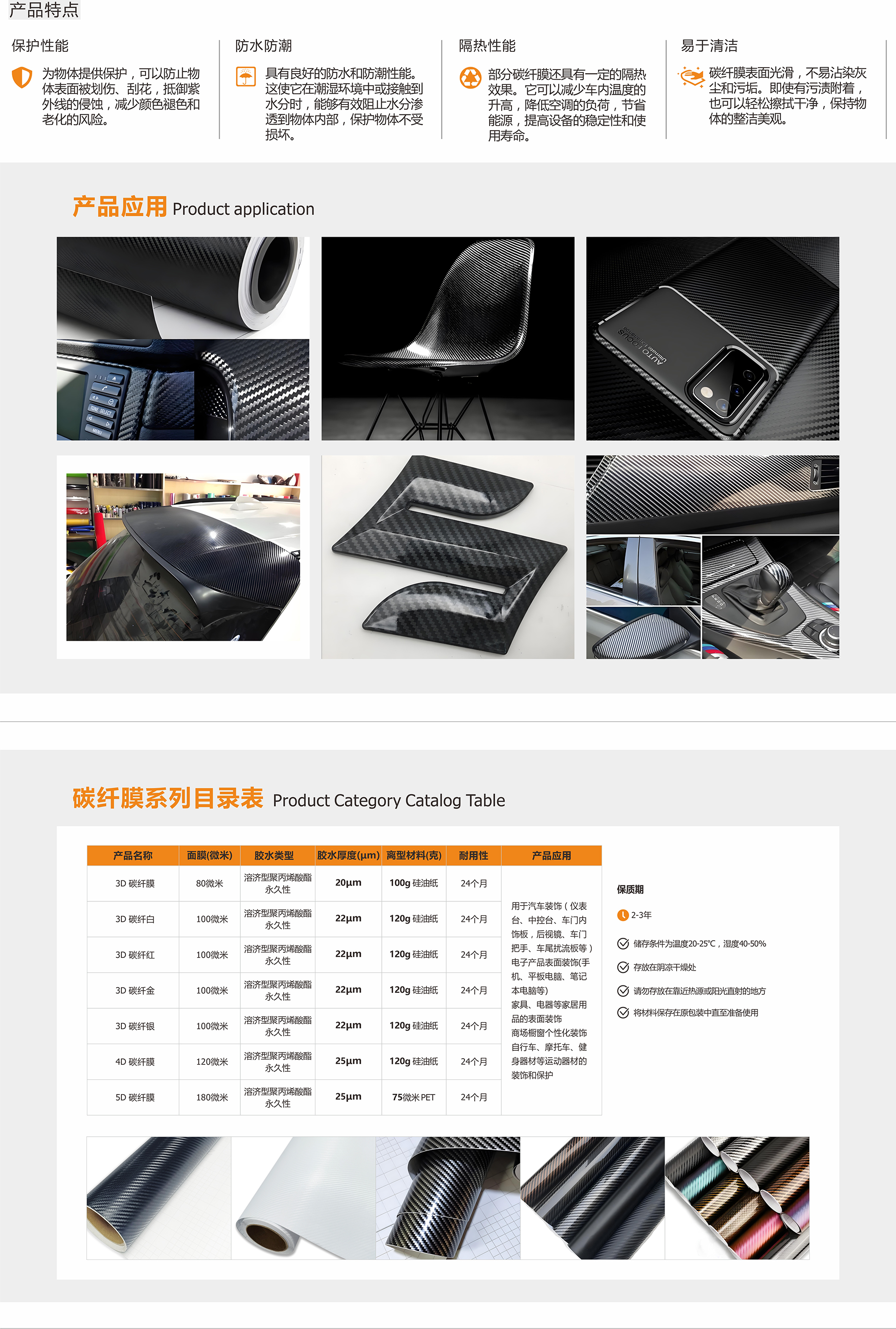 3D/4D/5D碳纖膜